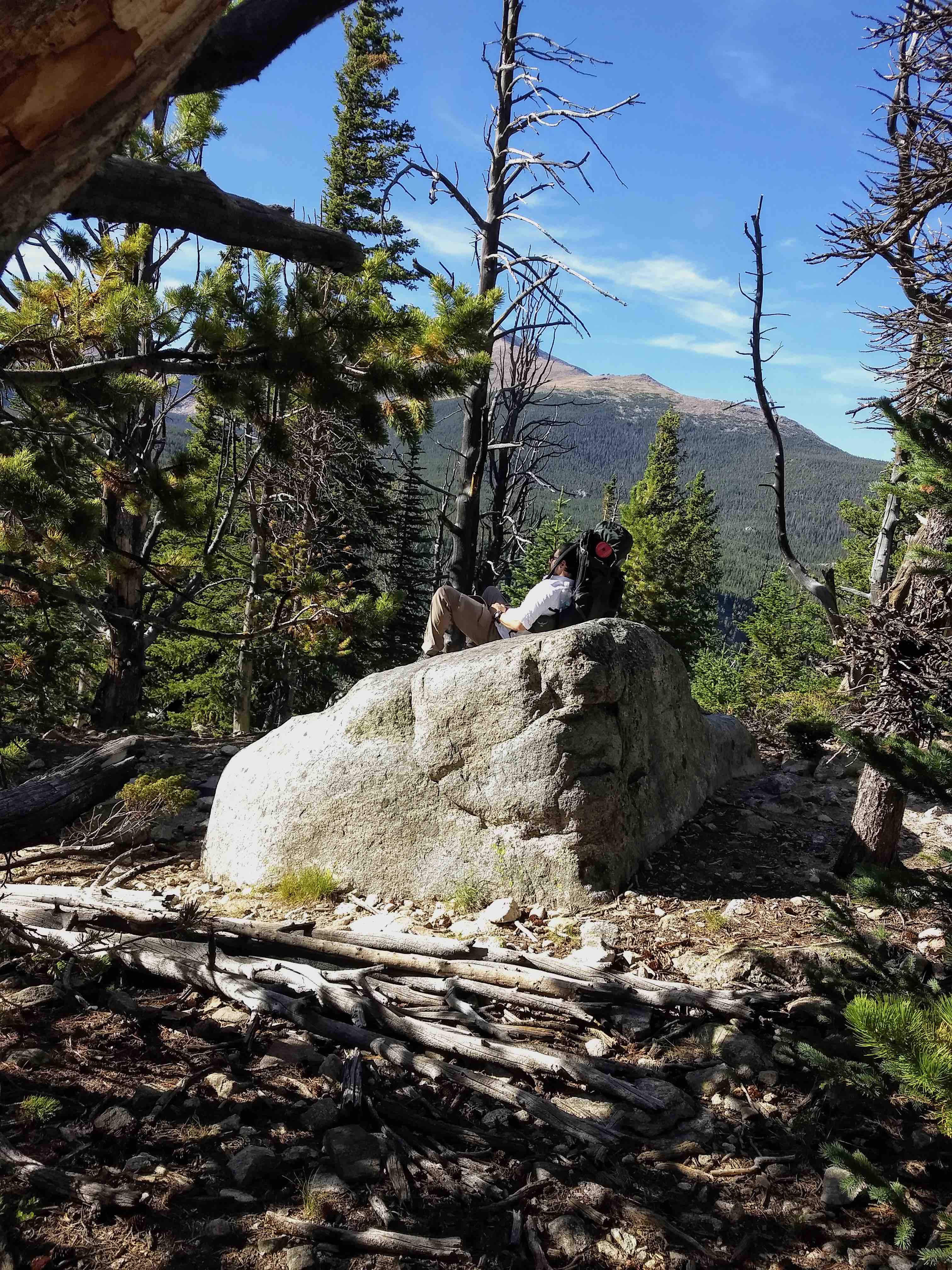 Eric Zimmer on a rock
