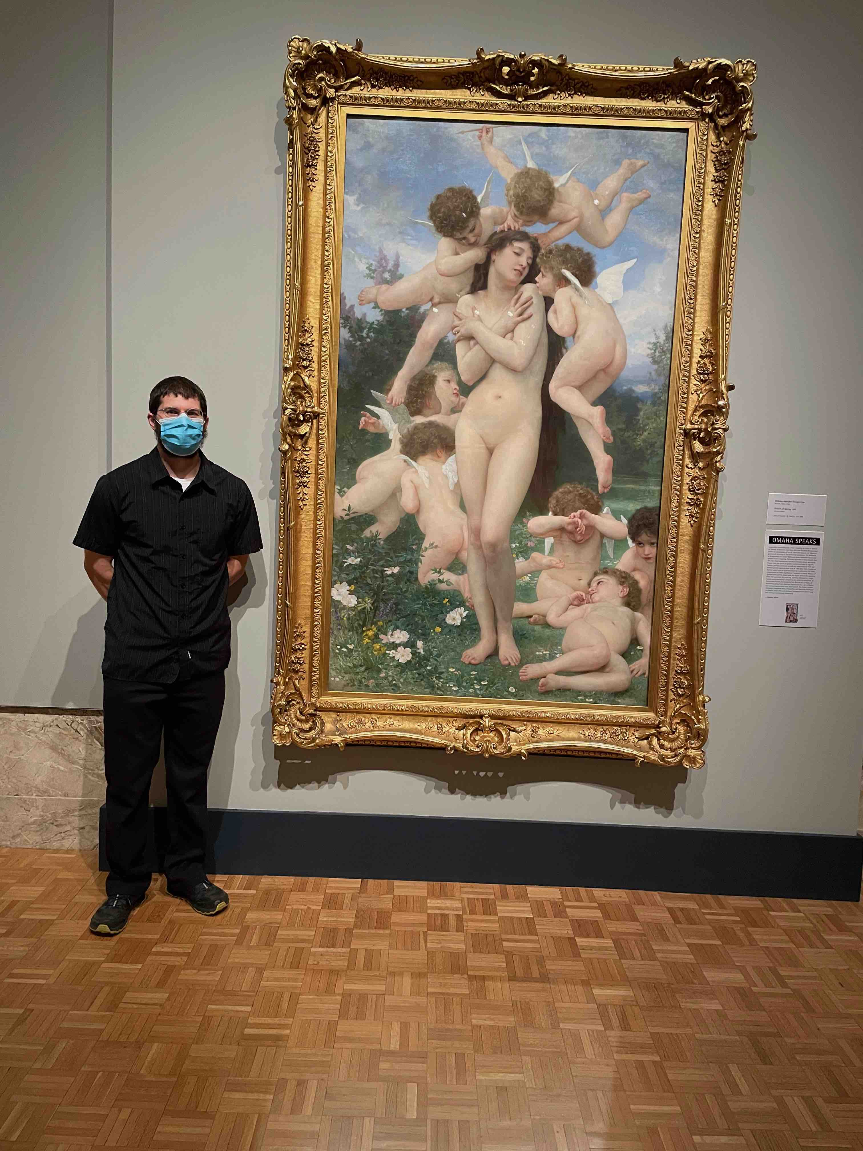 Eric Zimmer beside Return of Spring painting